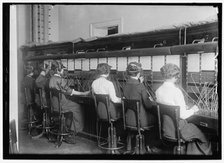 Telephone operators, between 1914 and 1917. Creator: Harris & Ewing.