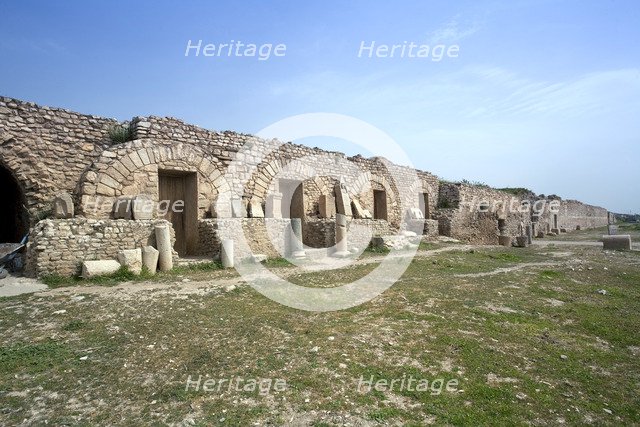The walls at Bulla Regia, Tunisia. Artist: Samuel Magal