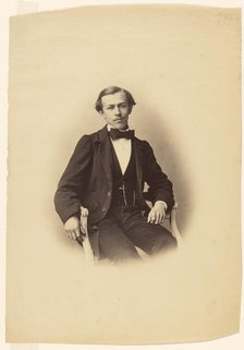 Portrait of a Seated Young Man, about 1858. Creator: Gustave Le Gray.