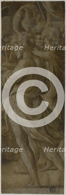 Fragment of a Composition: Attendants Bearing Flagons, n.d. Creator: Biagio Pupini.