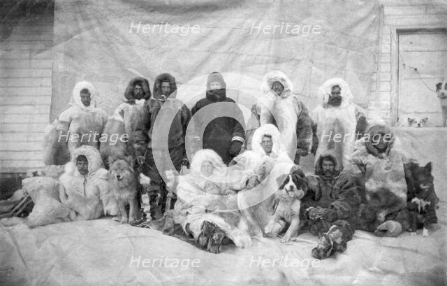 Members of the Expedition During the First Wintering, 1912. Creator: Nikolay Vasilyevich Pinegin.