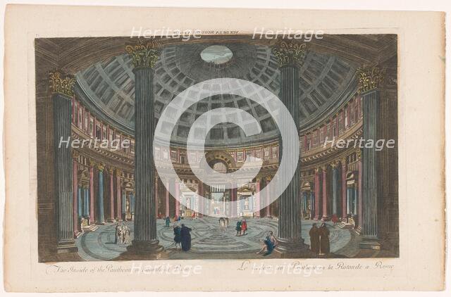 View of the interior of the Pantheon in Rome, 1700-1799. Creator: Anon.
