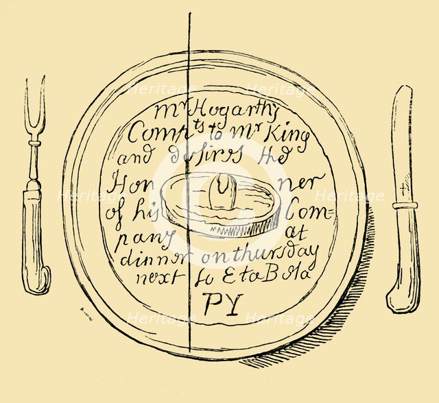 'An Invitation Card by Hogarth', (1881). Creator: Unknown.