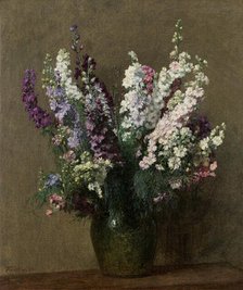 Delphinium, 1888. Creator: Fantin-Latour, Henri (1836-1904).