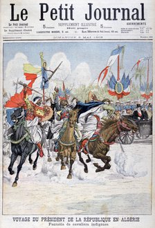 Cavalcade of native troops during the visit of President Loubet to Algeria, 1903. Artist: Unknown
