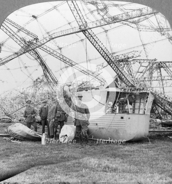 Gondola of the Zeppelin shot down off the Essex coast, World War I, 1916. Artist: Realistic Travels Publishers