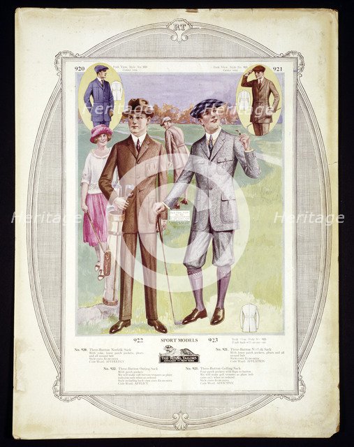 American golf fashion plate, c1910. Artist: Unknown