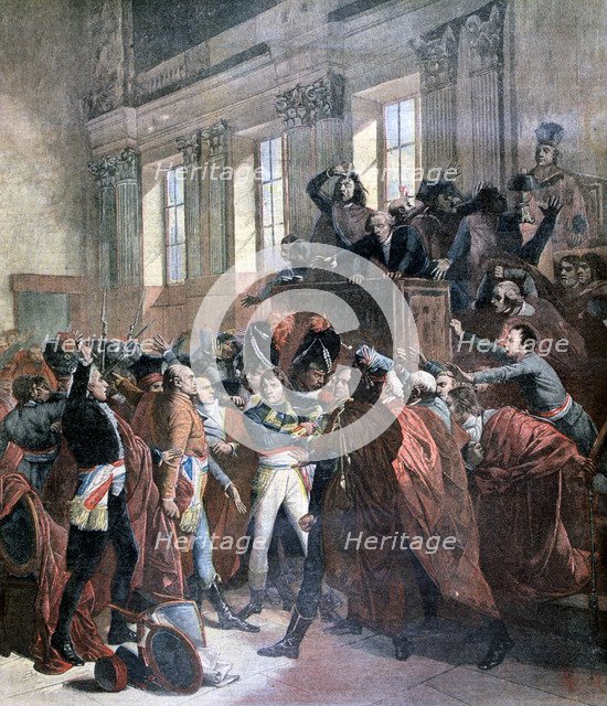 Bonaparte and the Council of Five Hundred at St Cloud, 10th November 1799, (1893). Artist: Unknown