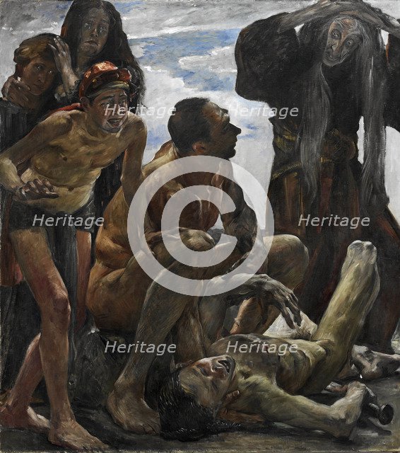 The mourning. Artist: Corinth, Lovis (1858-1925)