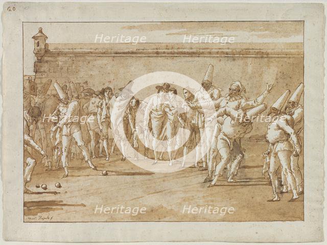 The Game of Bowls, 1790s. Creator: Giovanni Domenico Tiepolo (Italian, 1727-1804).