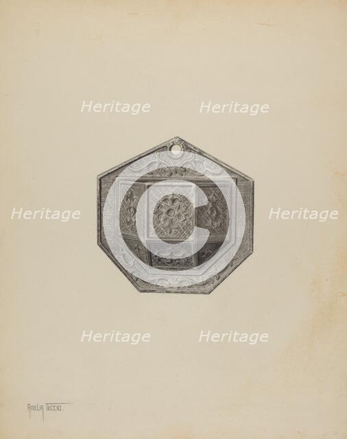 Match Safe, c. 1940. Creators: Amelia Tuccio, Gordon Sanborn.