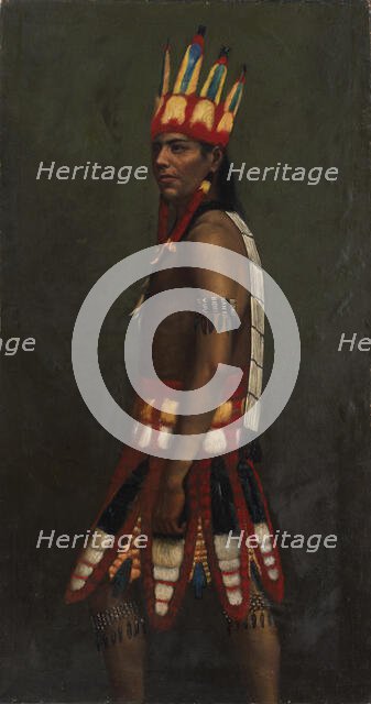 Jivaro Indian, ca. 1890-1892. Creator: Unknown.