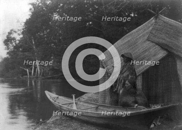 Fishing camp-Skokomish, c1913. Creator: Edward Sheriff Curtis.