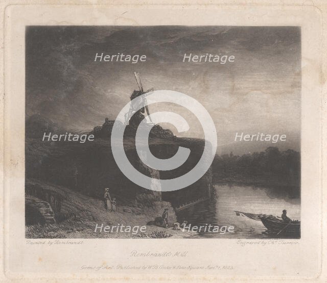 Rembrandt's Mill, 1823. Creator: Charles Turner.