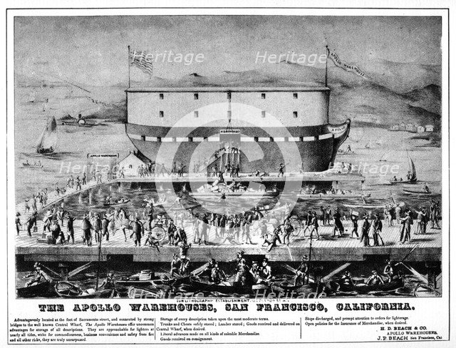 The Apollo warehouses, San Francisco, California, 19th century (1937). Artist: Unknown