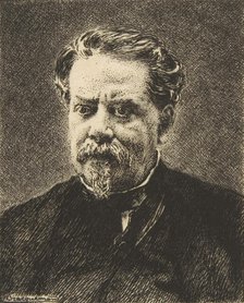 Portrait of Benjamin Fillon, 1876. Creator: Felix Bracquemond.