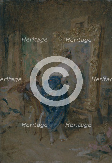 'The Artist's model', 1874.