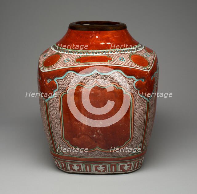 Rectangular Vessel with Truncated Neck, Ming dynasty (1368-1644), 16th century. Creator: Unknown.