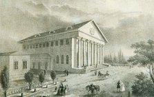 The Summer Theatre in Petrovsky Park, Moscow, Russia, 1840s. Artist: Unknown