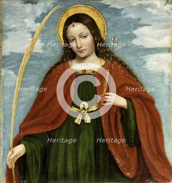 Saint Lucia (From the San Bartolomeo Polyptych), 1515-1520. Creator: Bergognone, Ambrogio (1453-1523).