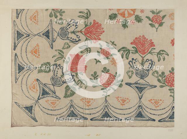 Printed Textile, 1935/1942. Creator: Edward Kibbee.