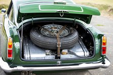 Boot and spare wheel of a 1961 Aston Martin DB4 GT previously owned by Donald Campbell. Creator: Unknown.