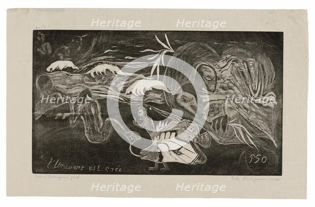 L’univers est créé (The Universe Is Being Created), from th..., 1893–94, printed and published 1921. Creator: Paul Gauguin.