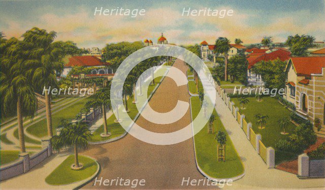 'Colombia Avenue, Barranquilla', c1940s. Artist: Unknown.
