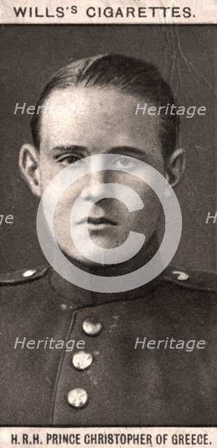 H.R.H Prince Christopher of Greece, 1908.Artist: WD & HO Wills
