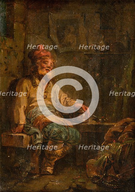 Russian peasant resting, 1760s.