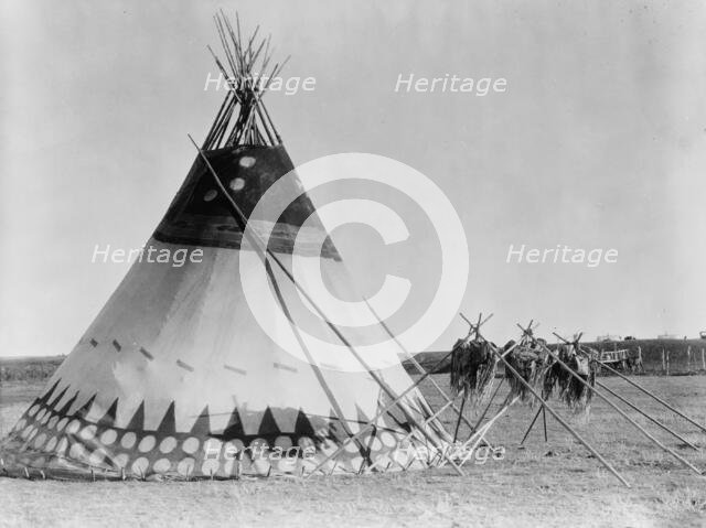 Lodge of the Horn Society [B]-Blood, c1927. Creator: Edward Sheriff Curtis.
