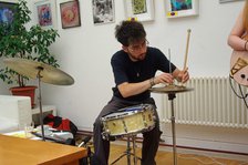 Finn Genockey, Ruta Di Trio, Clocktower Cafe Jazz Club, Croyden, London, 24 July 2025. Creator: Brian O'Connor.