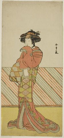 The Actor Segawa Kikunojo III in an Unidentified Role, Japan, c. 1778. Creator: Shunsho.