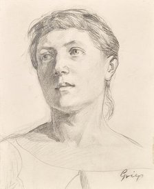 Girl portrait, undated. (c1880s) Creator: Christian Griepenkerl.