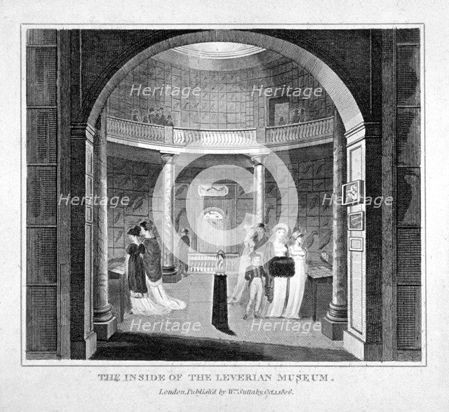 Interior view of the Leverian Museum, Albion Place, Southwark, London, 1806. Artist: Anon
