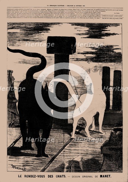 Le Rendez-vous des Chats, 1869. Creator: Manet, Édouard (1832-1883).