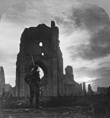 Ruins of Ypres, Flanders, Belgium, World War I, c1914-c1918. Artist: Realistic Travels Publishers