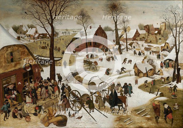 The Census at Bethlehem (The Numbering at Bethlehem), Early 17th cen.. Creator: Brueghel, Pieter, the Younger (1564-1638).