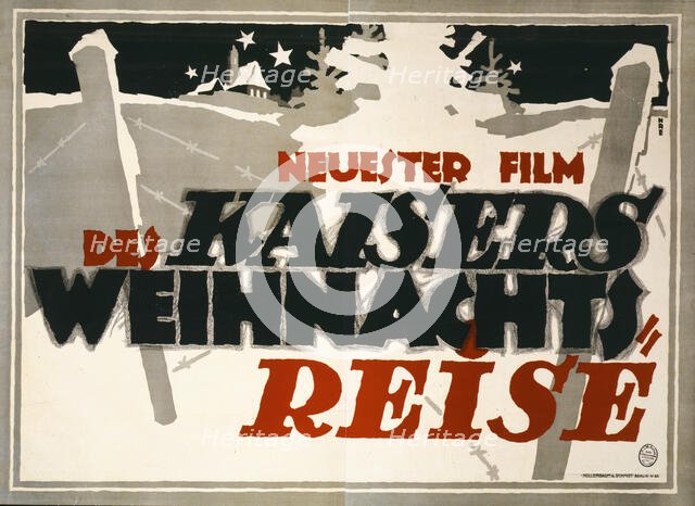 Movie poster "The Emperor's Christmas Journey", 1917. Creator: Erdt, Hans Rudi (1883-1925).