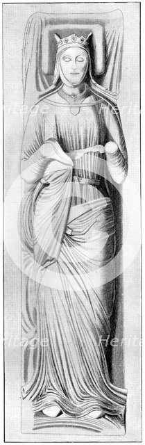 Effigy of Queen Eleanor, consort of Henry II, 13th century, (1910). Artist: Unknown