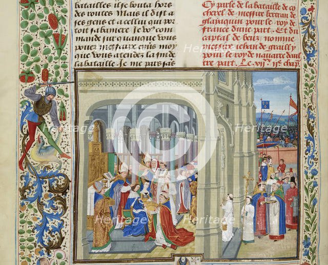 Coronation of Charles V of France on May 19, 1364, ca 1470-1475. Creator: Liédet, Loyset (1420-1479).