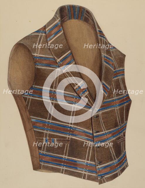 Waistcoat, 1935/1942. Creator: Julie C Brush.