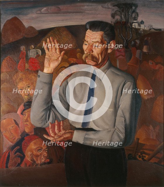 Portrait of the author Maxim Gorky (1868-1939), 1926. Artist: Grigoriev, Boris Dmitryevich (1886-1939)