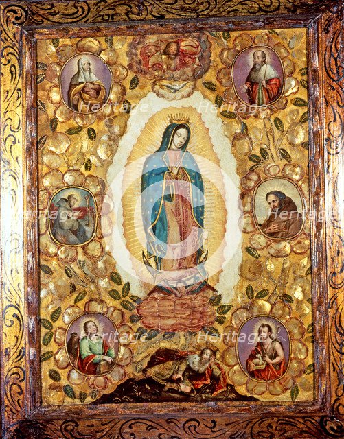  'Virgin of Guadalupe' by Miguel Gonzalez 1692, now in the Museum of America in Madrid.