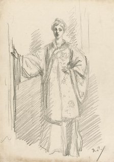 Standing Figure in a Chinese Gown, 1890-94. Creator: Theodore Roussel.