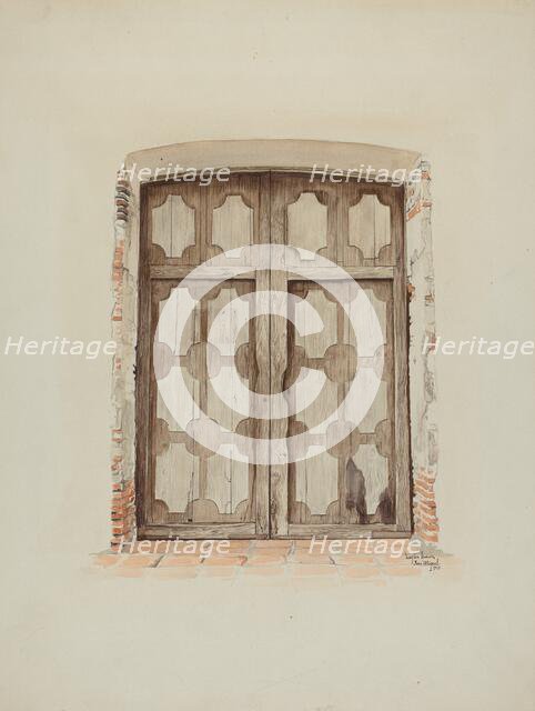 Church Doors, 1937. Creator: Dayton Brown.
