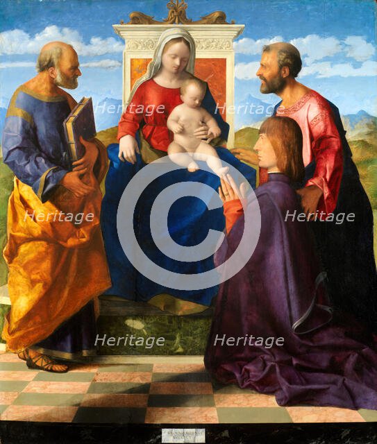 Madonna and Child Enthroned with Saints and Donor, 1505.  Creator: Giovanni Bellini.