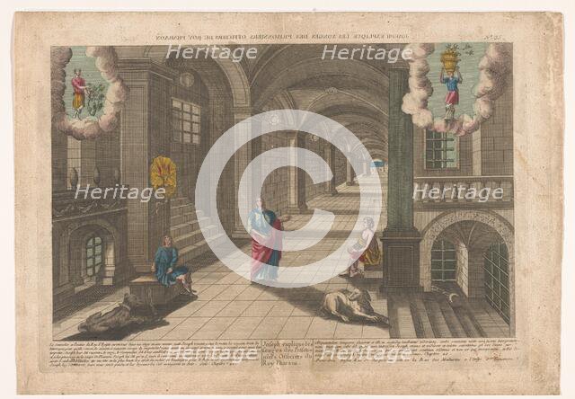 Joseph explains the dreams of the baker and the cupbearer, 1700-1799. Creator: Anon.
