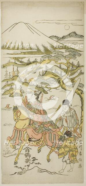 Narihira's eastern journey, second half of 18th century. Creator: Tomikawa Fusanobu.