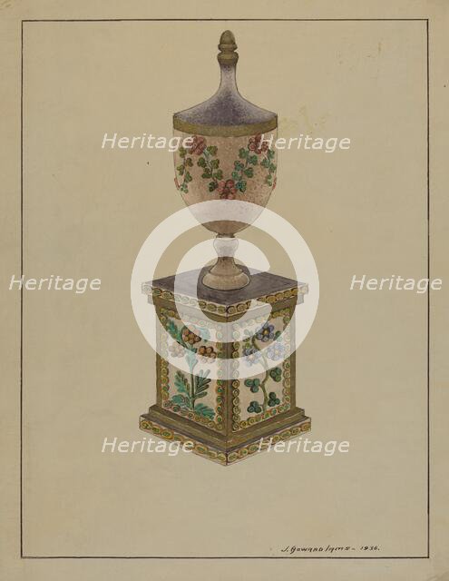 Wooden Mantel Ornament, c. 1936. Creator: J. Howard Iams.